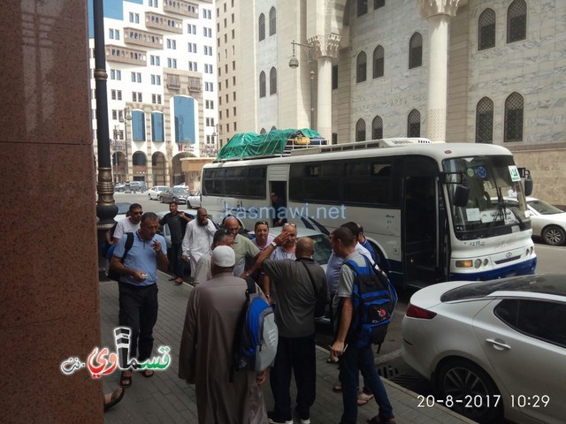   فيديو: حافلتي عمر الشيخ وابا فراس تصلا المدينة المنورة وهم بسلام والفوج الثالث يغادر البلدة